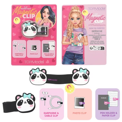TOPModel Mágneses Klipsz, fekete panda