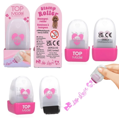 TOPModel Bélyegzőhenger, Sötét Rózsaszín Kutyus