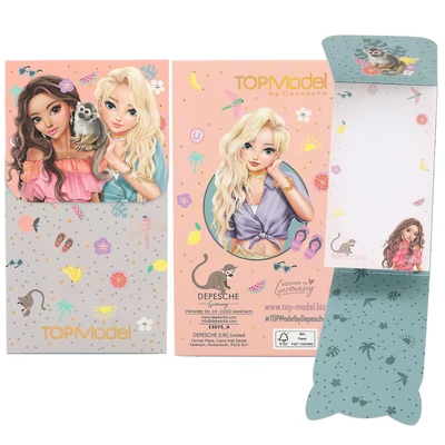 TOPModel Mágneses Záródású Notesz, Barack, Két lány Majommal