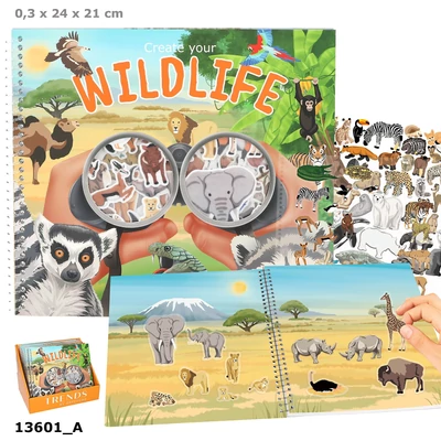 Wildlife Kreatív Matricás Tervező Könyv