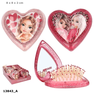 TOPModel Kinyitható Hajkefe Tükörrel, Világosrózsaszín LEOHEART TOPModel Kinyitható Hajkefe Tükörrel, Világosrózsaszín LEOHEART