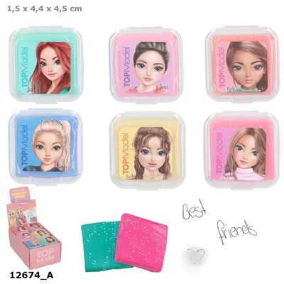 TOPModel Gyúrható Radír Csillámmal, Zöld Lexy