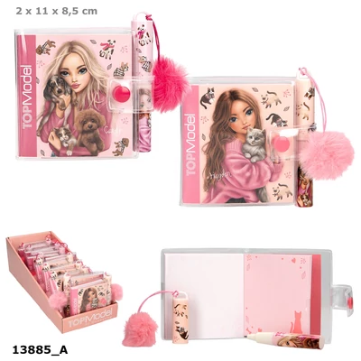 TOPModel Mini Notesz Golyóstollal, Szőke lány  FUR EVER FRIENDS