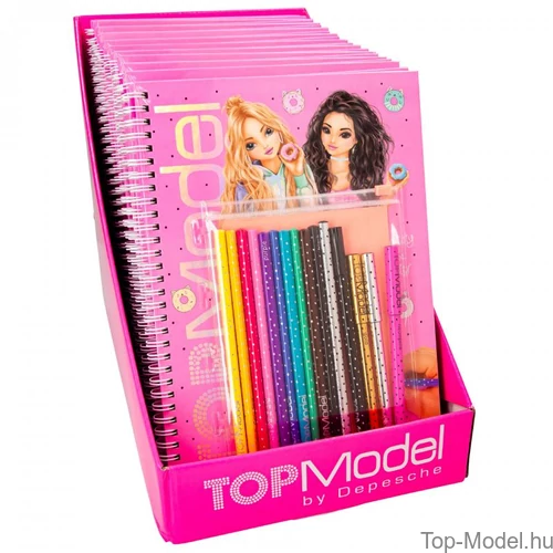 Kép 4/4 - TOPModel kifestőkönyv tollal