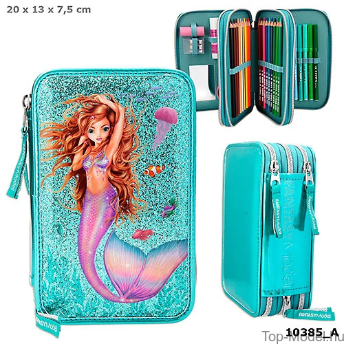 Kép 1/5 - Fantasy Model 3 emeletes Töltött Tolltartó MERMAID