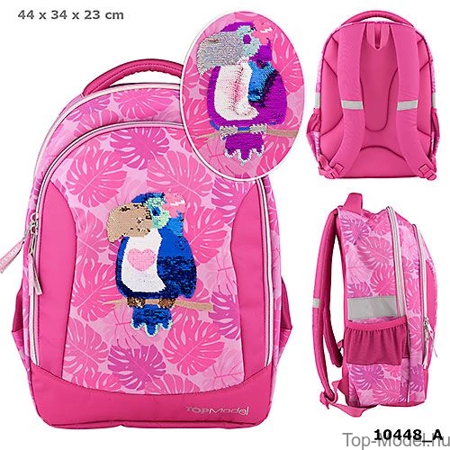 Kép 1/5 - TOPModel iskolatáska TROPICAL pink