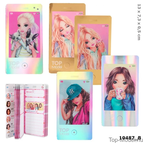 Kép 1/7 - TopModel Mobil alakú notesz 3D-s előlappal, barna sapkás lány 