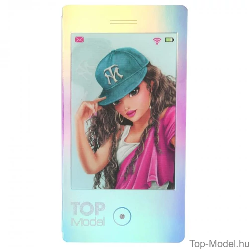 Kép 2/7 - TopModel Mobil alakú notesz 3D-s előlappal, barna sapkás lány 