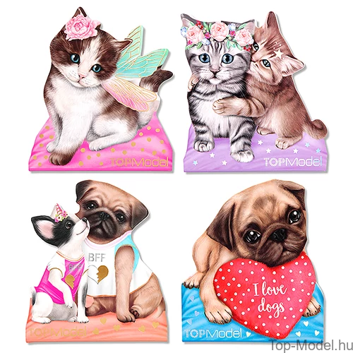 Kép 2/8 - TOPModel Kitty & Doggy notesz, egy kutya-kék