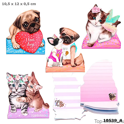 Kép 1/8 - TOPModel Kitty & Doggy notesz, egy kutya-kék