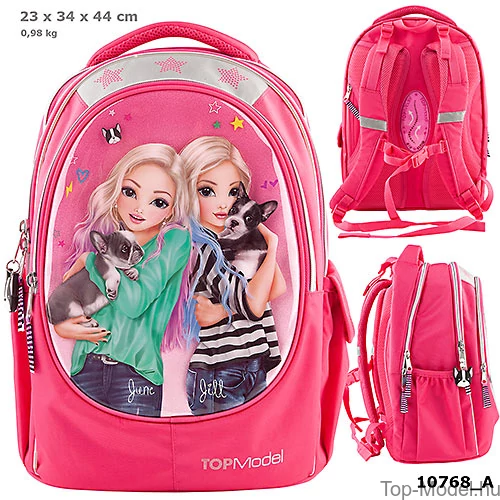 Kép 1/4 - TOPModel ergonomikus iskolatáska Friends Pink