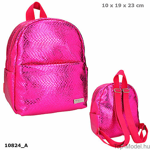 Kép 1/3 - TOPModel mini hátizsák kígyóbőr mintás pink