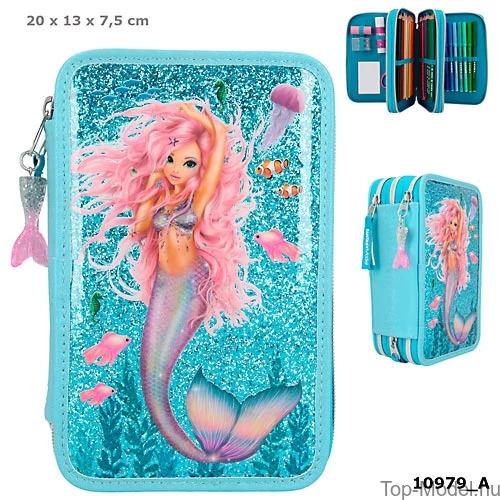 Kép 1/4 - Fantasy Model 3 emeletes töltött tolltartó MERMAID