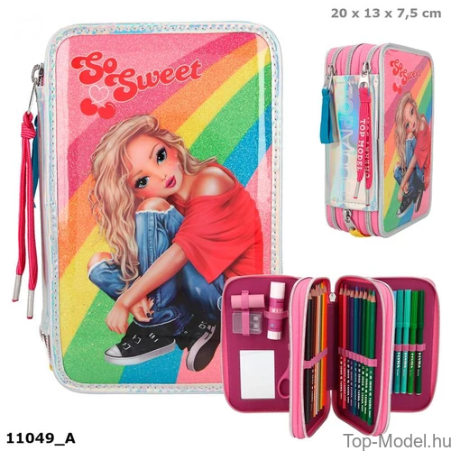 Kép 1/4 - TOPModel töltött 3 em tolltartó CHERRY BOMB HOLO