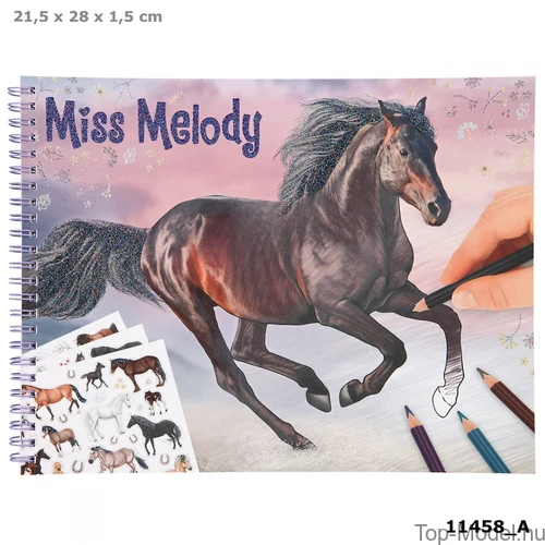 Kép 1/7 - Miss Melody Lovas Kifestőkönyv