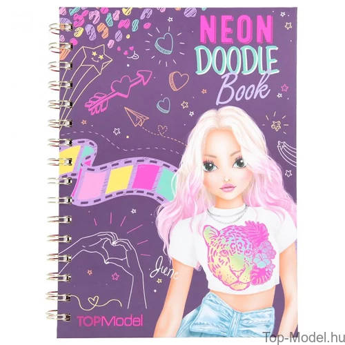 Kép 2/7 - TOPModel Neon Doodle Könyv Zseléstollszettel