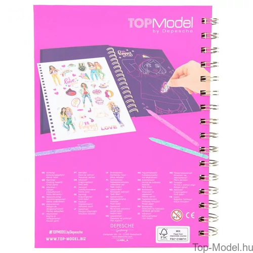 Kép 7/7 - TOPModel Neon Doodle Könyv Zseléstollszettel