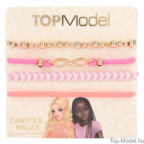 Kép 2/4 - TOPModel Hajgumi és Karkötő Szett, kék