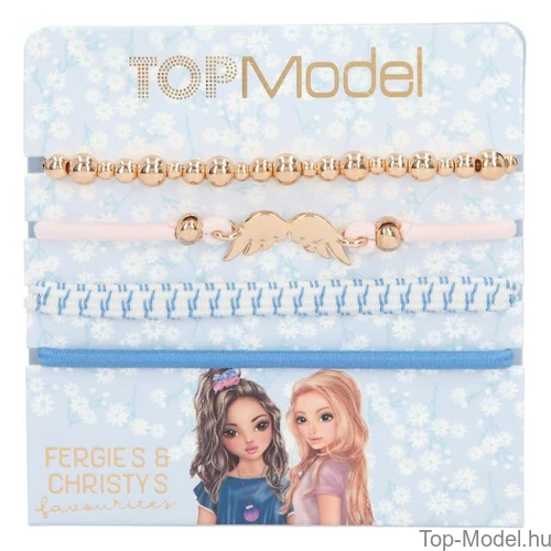 Kép 4/4 - TOPModel Hajgumi és Karkötő Szett, kék