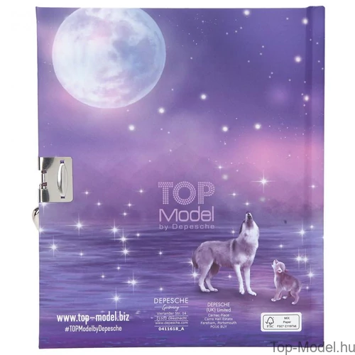 Kép 6/6 - TOPModel Napló Lakattal Farkas