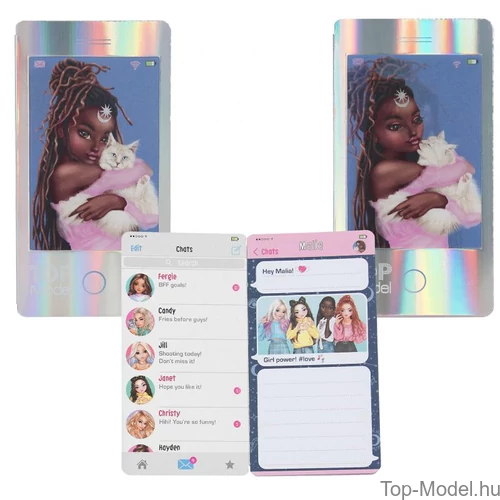 Kép 2/5 - TOPModel Mobil Alakú Notesz, rózgold-balerína