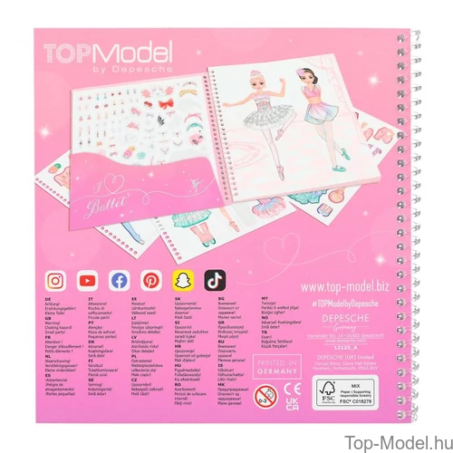 Kép 5/5 - TOPModel Dress Me Up Matricás Ruhatervező BALLET