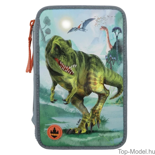 Kép 2/5 - Dino World 3 emeletes Töltött Tolltartó Leddel T-Rex
