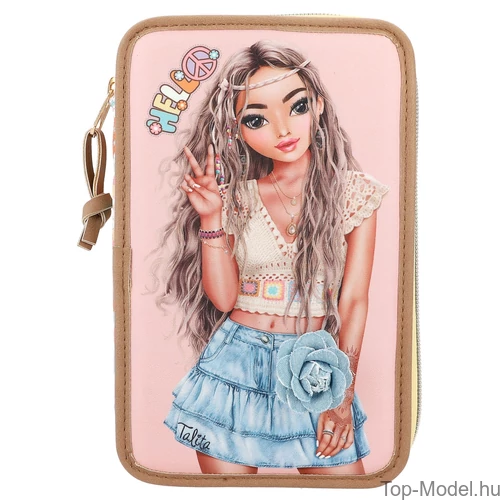 Kép 2/5 - TOPModel 3 Emeletes Töltött Tolltartó HIPPIE HEART