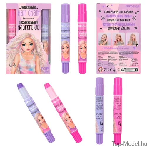 Kép 4/5 - TOPModel Hajkréta szett, kék - pink