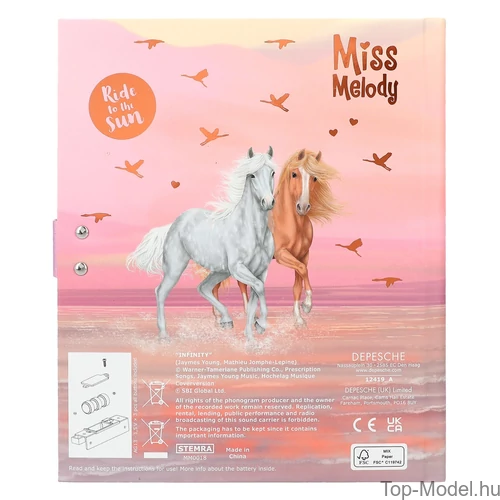 Kép 5/5 - Miss Melody Titkos Napló Számkóddal és Zenével, SUNDOWN