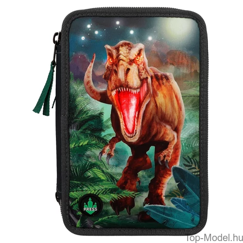 Kép 2/5 - Dino World 3 emeletes Töltött Tolltartó Leddel 