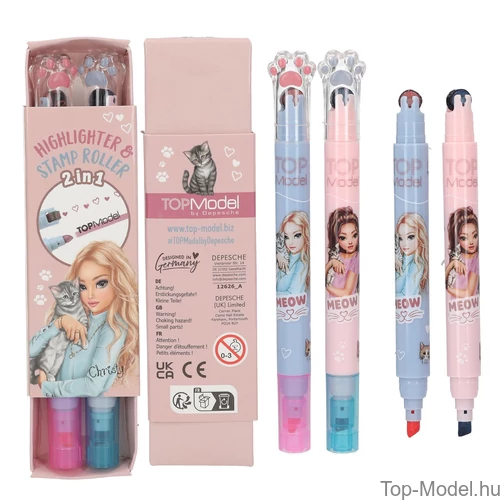 Kép 1/3 - TOPModel Sorkiemelő és Pecsételő Toll, Rózsaszín szőke hajú lánnyal