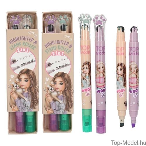 Kép 3/3 - TOPModel Sorkiemelő és Pecsételő Toll, Rózsaszín szőke hajú lánnyal