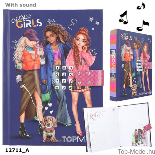 Kép 1/5 - TOPModel  Számkódos Titkos Napló Zenével CITY GIRLS