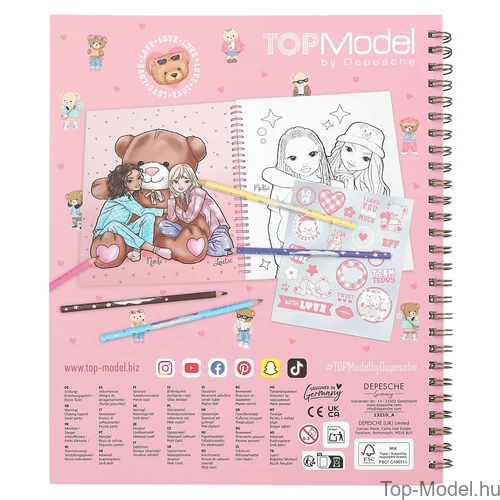 Kép 4/4 - TOPModel Kifestőkönyv TEAM TEDDY