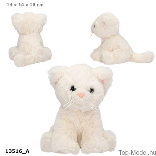 Kép 1/4 - TOPModel Plüss Macska Fehér 16 cm