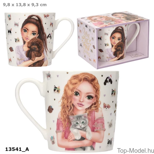 Kép 1/7 - TOPModel Bögre, Lila KITTY and DOGGY