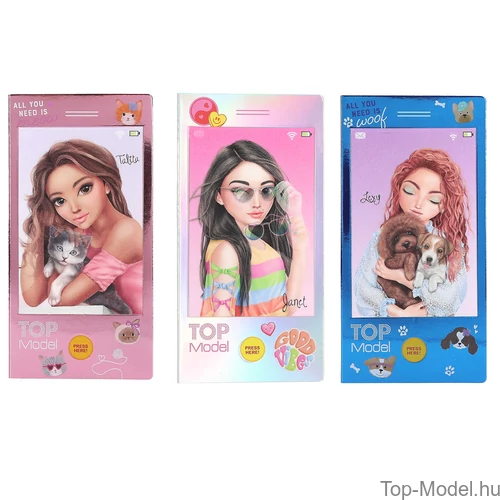 Kép 2/4 - TOPModel Zenélő Mini Ruhatervező, Kék