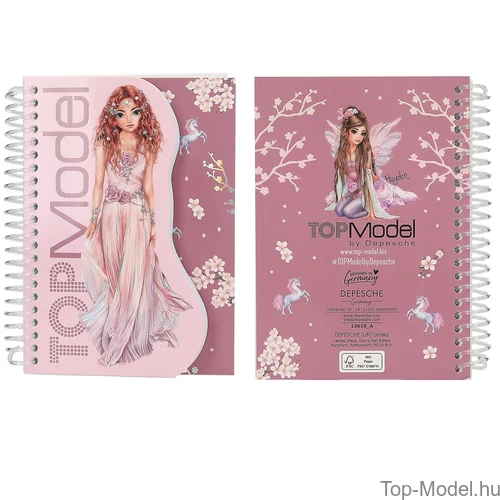 Kép 2/6 - TOPModel Spirálnotesz Perforált Ruhatervezővel, Kék