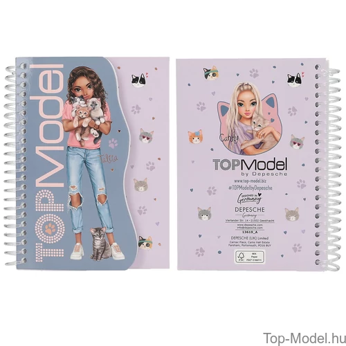 Kép 3/6 - TOPModel Spirálnotesz Perforált Ruhatervezővel, Kék