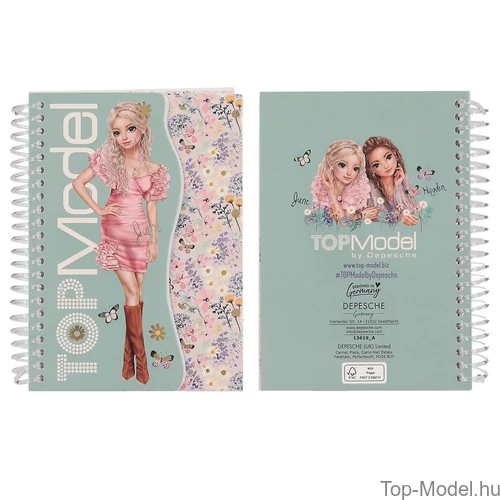 Kép 4/6 - TOPModel Spirálnotesz Perforált Ruhatervezővel, Kék