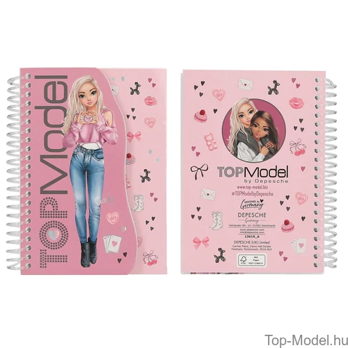 Kép 5/6 - TOPModel Spirálnotesz Perforált Ruhatervezővel, Kék