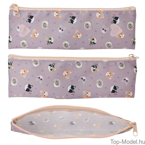 Kép 4/7 - TOPModel Töltött Tolltartó, Lila KITTY and DOGGY