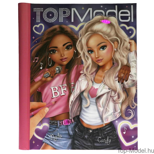 Kép 3/6 - TOPModel Kifestőkönyv Leddel és Hanggal MY BFF