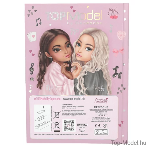Kép 4/5 - TOPModel Számkódos Titkos Napló Zenével MY BFF