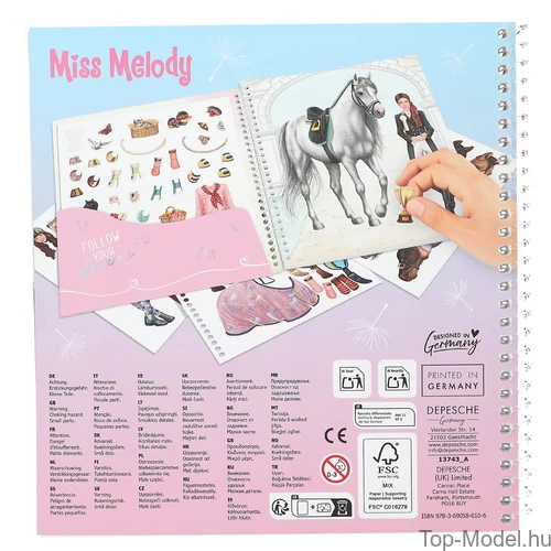 Kép 3/4 - Miss Melody Dress Me Up Matricás Tervező Kék