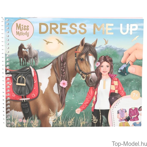 Kép 2/4 - Miss Melody Dress Me Up Matricás Spirálfüzet