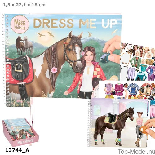 Kép 1/4 - Miss Melody Dress Me Up Matricás Spirálfüzet