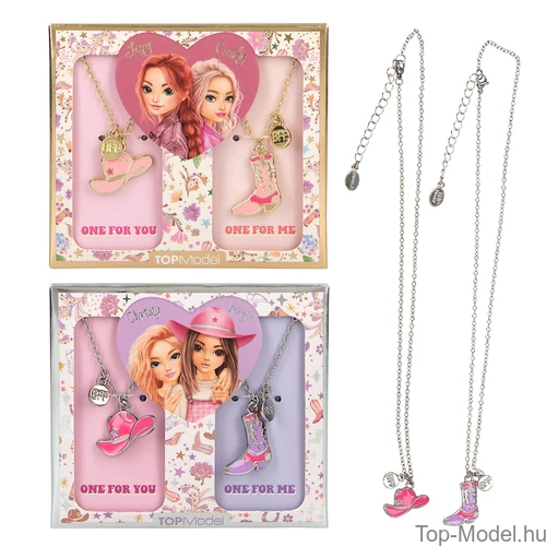 Kép 2/4 - TOPModel BFF Páros Nyaklánc, Ezüst COWGIRL