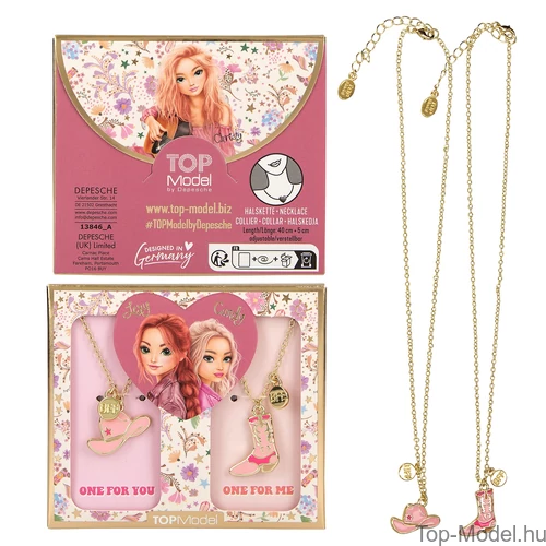 Kép 4/4 - TOPModel BFF Páros Nyaklánc, Ezüst COWGIRL